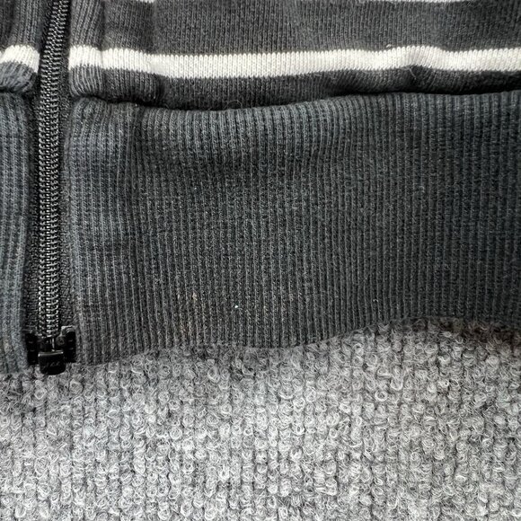 PUMA Black White Striped Zip Up Track Jacket Pink Logo Womens Size L - Picture 3 of 9